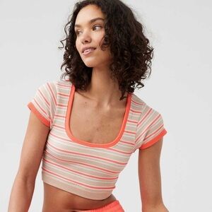 Aerie Offline Seamless Ribbed Crop Top – Size Medium